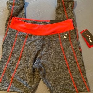 BCG tri-wick training leggings NWT, grey/coral